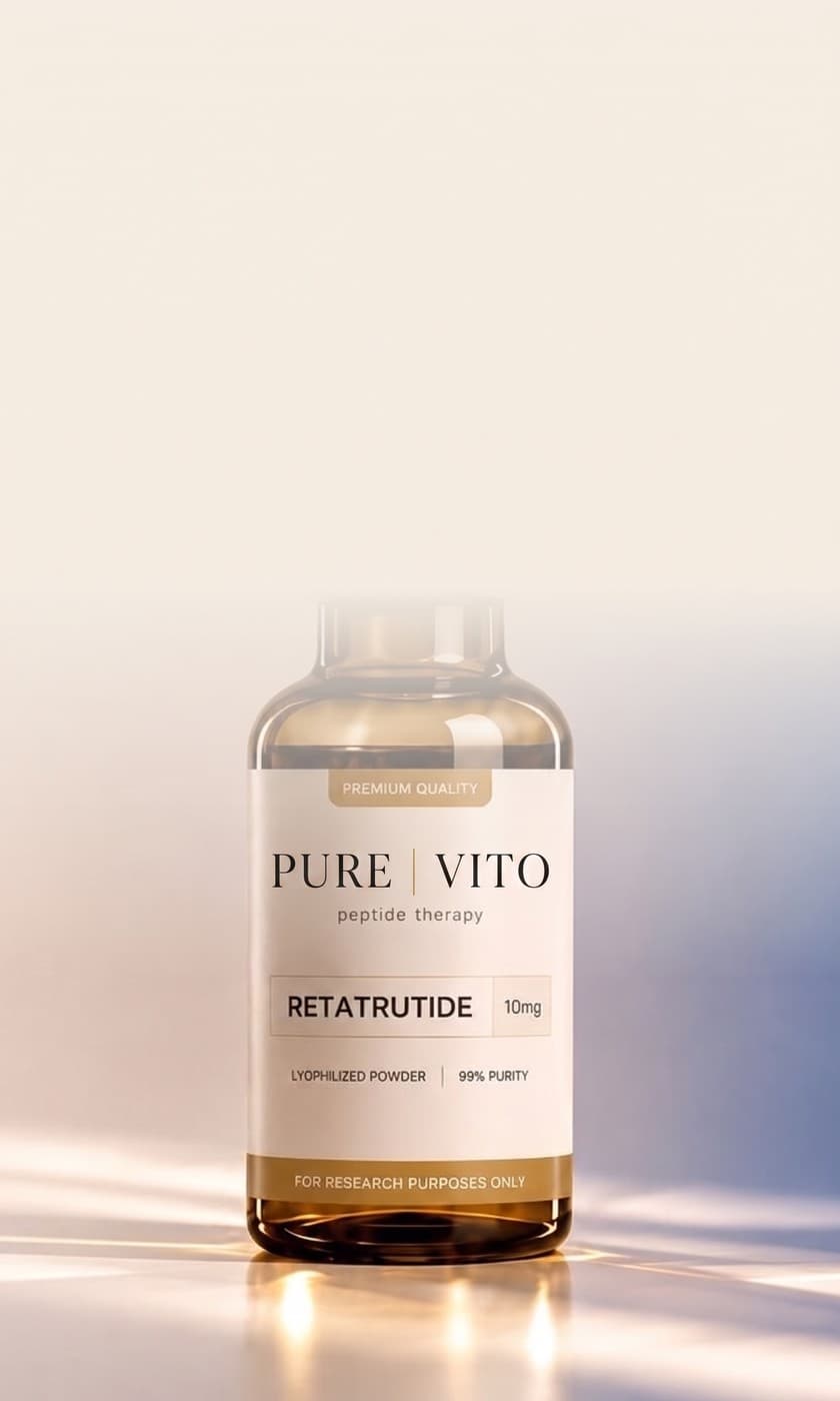 PUREVITO Retatrutide 10mg research peptide vial