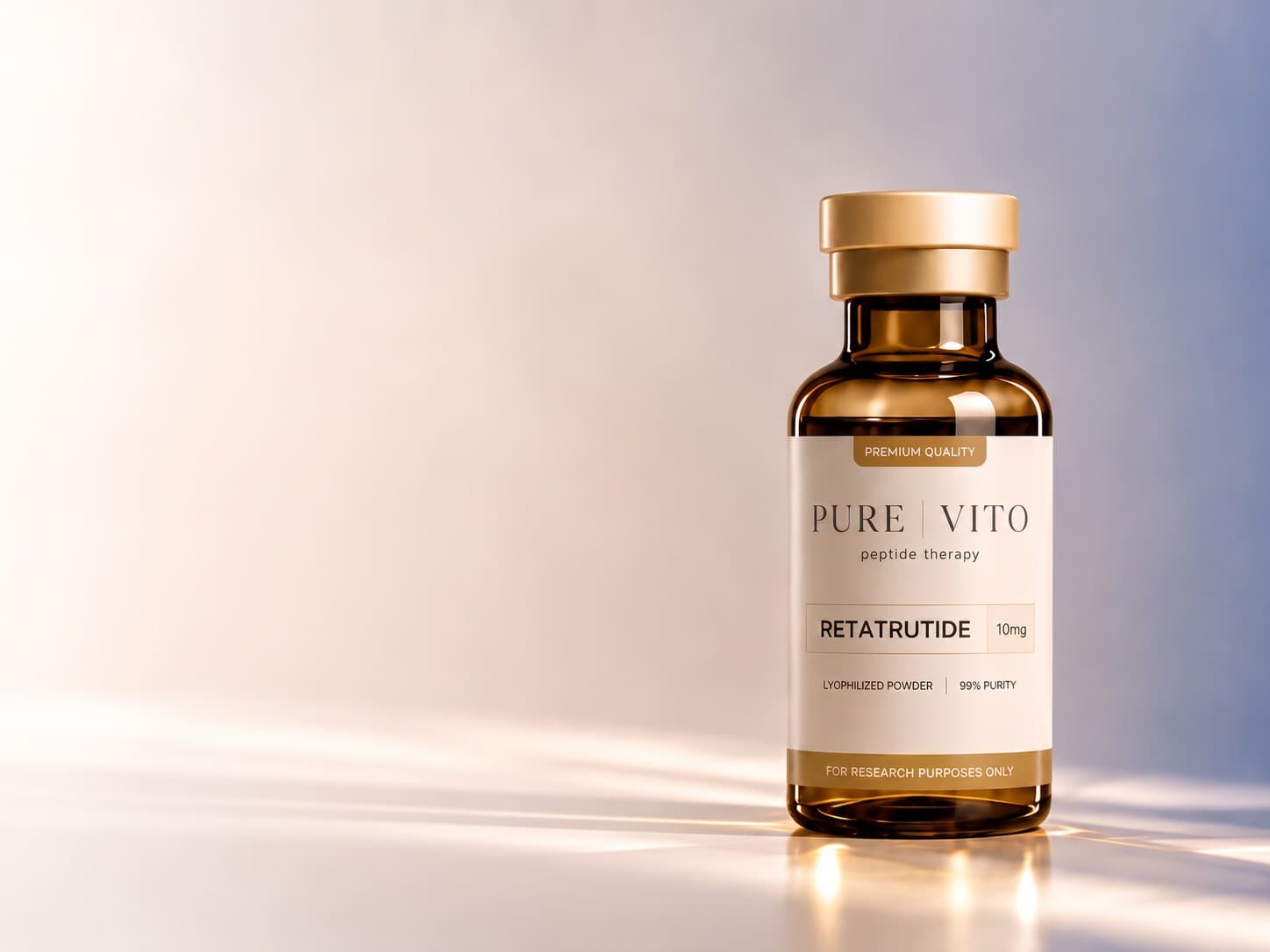 PUREVITO Retatrutide 10mg research peptide vial